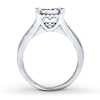 Thumbnail Image 2 of Previously Owned Diamond Engagement Ring 1-3/8 ct tw Princess & Round-cut 14K White Gold Size 9.25