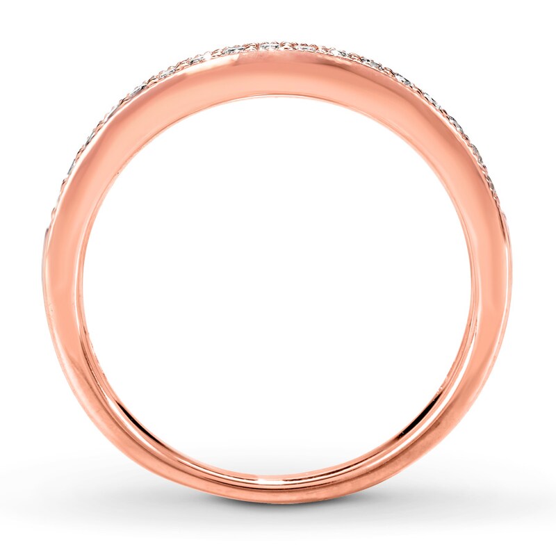 Main Image 2 of Previously Owned Diamond Wedding Band 1/5 ct tw Round-cut 14K Rose Gold - Size 10.5