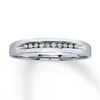 Thumbnail Image 1 of Previously Owned Men's Wedding Band 1/10 ct tw Round-cut Diamonds 10K White Gold Size 10.5