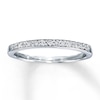 Thumbnail Image 1 of Previously Owned Wedding Band 1/8 ct tw Round-cut Diamonds 10K White Gold Size 4