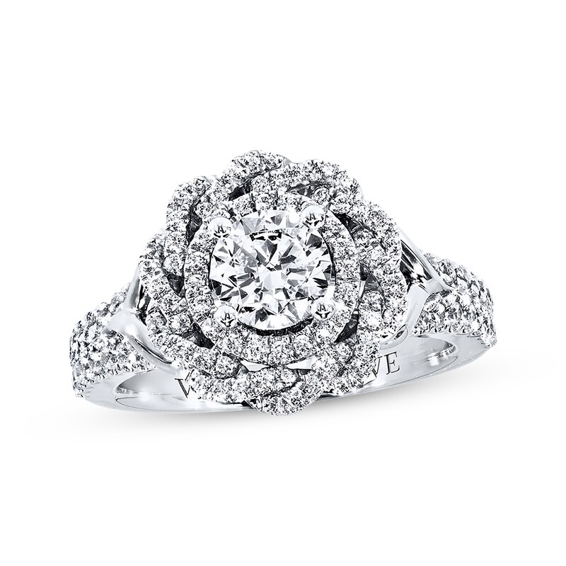 Main Image 1 of Previously Owned Diamond Ring 1-1/5 ct tw Diamonds 14K White Gold - Size 9.75