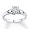 Thumbnail Image 1 of Previously Owned Ring 1/4 ct tw Round-cut Diamonds 10K White Gold Size 4.25