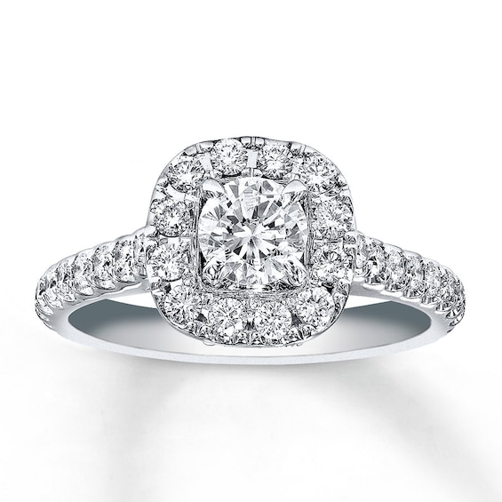 Previously Owned Neil Lane Diamond Ring 1-1/8 ct tw Round-cut 14K White Gold Size 5