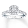 Thumbnail Image 0 of Previously Owned Neil Lane Engagement Ring 7/8 ct tw Princess & Round-cut Diamonds 14K White Gold