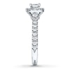 Previously Owned Neil Lane Engagement Ring 7/8 ct tw Princess & Round-cut Diamonds 14K White Gold