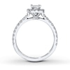 Previously Owned Neil Lane Diamond Ring 7/8 ct tw Princess & Round-cut 14K White Gold