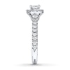 Previously Owned Neil Lane Diamond Ring 7/8 ct tw Princess & Round-cut 14K White Gold