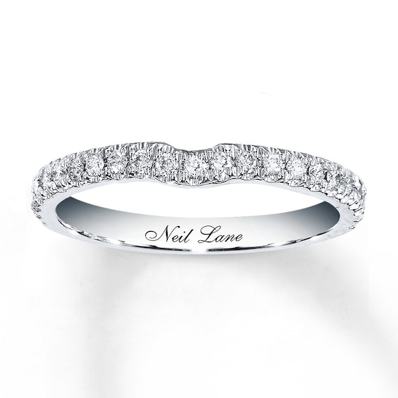 Previously Owned Neil Lane Wedding Band 1/5 ct tw Round-cut Diamonds 14K White Gold Size