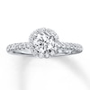 Thumbnail Image 0 of Previously Owned Diamond Engagement Ring 7/8 ct tw Round-cut 14K White Gold - Size 11.25