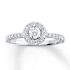 Thumbnail Image 1 of Previously Owned Diamond Engagement Ring 5/8 ct tw Round-cut 14K White Gold Size 3.5