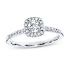 Thumbnail Image 1 of Previously Owned Diamond Engagement Ring 3/8 ct tw Round-cut 10K White Gold - Size 10.5