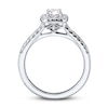 Thumbnail Image 3 of Previously Owned Diamond Engagement Ring 3/8 ct tw Round-cut 10K White Gold Size 4