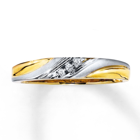 Previously Owned Diamond Accent Wedding Band Round-Cut 10K Yellow Gold Size 9.25