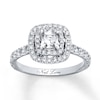 Thumbnail Image 0 of Previously Owned Neil Lane Engagement Ring 1-1/8 ct tw Cushion & Round-cut Diamonds 14K White Gold - Size 9