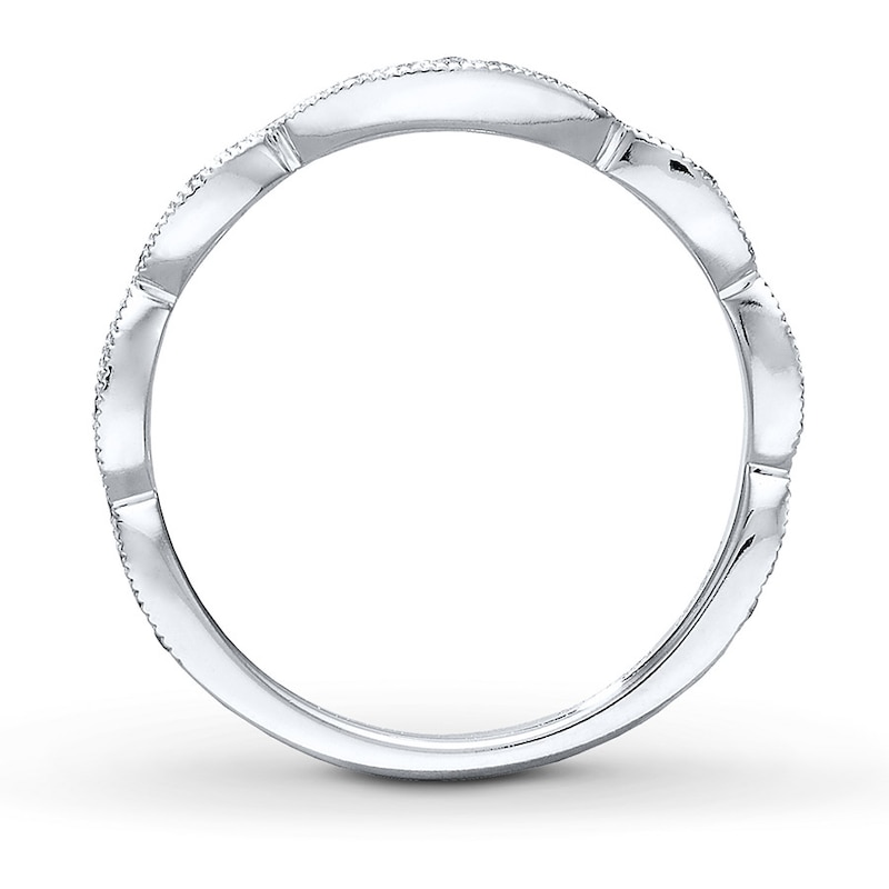 Main Image 2 of Previously Owned Neil Lane Wedding Band 1/5 ct tw Round-cut Diamonds 14K White Gold Size 9
