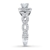 Thumbnail Image 2 of Previously Owned Neil Lane Engagement Ring 1 ct tw Princess & Round-cut Diamonds 14K White Gold - Size 8.5