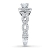 Thumbnail Image 3 of Previously Owned Neil Lane Engagement Ring 1 ct tw Princess & Round-cut Diamonds 14K White Gold Size 8.5