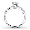 Thumbnail Image 1 of Previously Owned Diamond Engagement Ring 1/4 ct tw Round-cut 10K White Gold - Size 11.75