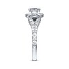 Previously Owned Neil Lane Engagement Ring 2-1/6 ct tw Cushion & Round-cut Diamonds 14K White Gold