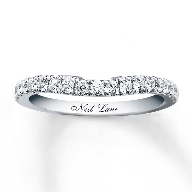 Main Image 1 of Previously Owned Neil Lane Wedding Band 3/8 ct tw Round-cut Diamonds 14K White Gold - Size 10
