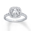 Thumbnail Image 1 of Previously Owned Neil Lane Engagement Ring 1-1/8 ct tw Cushion & Round-cut Diamonds 14K White Gold - Size 4.5