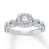 Thumbnail Image 1 of Previously Owned Neil Lane Engagement Ring 5/8 ct tw Princess & Round-cut 14K White Gold Size 4.75