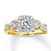 Thumbnail Image 0 of Previously Owned Diamond Engagement Ring 1 ct tw Round-cut 14K Yellow Gold - Size 11.5