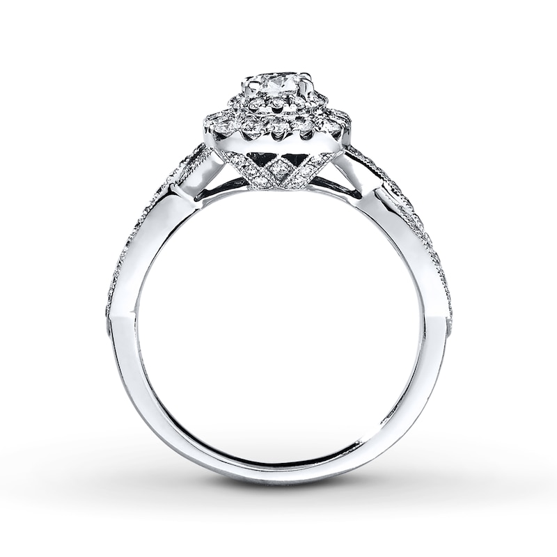 Main Image 2 of Previously Owned Neil Lane Engagement Ring 7/8 ct tw Round-cut Diamonds 14K White Gold Size 9.5