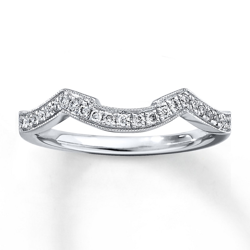 Main Image 1 of Previously Owned Neil Lane Wedding Band 1/8 ct tw Round-cut Diamonds 14K White Gold Size 5