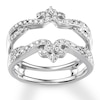 Thumbnail Image 1 of Previously Owned Diamond Insert Ring 1/2 ct tw Round-cut 14K White Gold Size 10.5