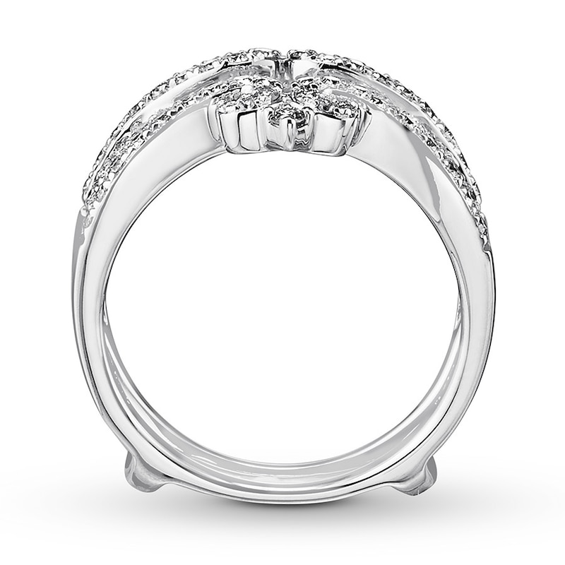 Main Image 2 of Previously Owned Diamond Insert Ring 1/2 ct tw Round-cut 14K White Gold Size 10.5