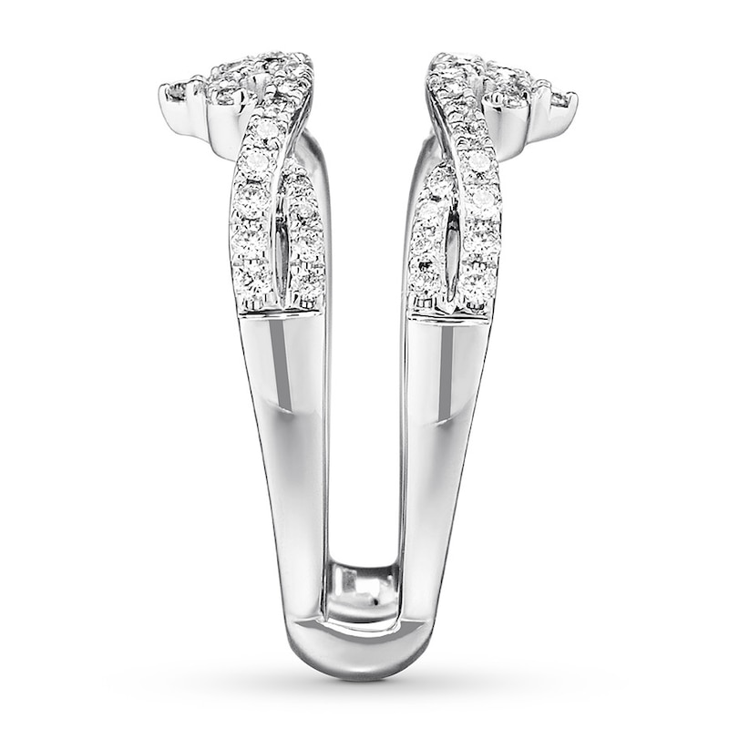 Main Image 3 of Previously Owned Diamond Insert Ring 1/2 ct tw Round-cut 14K White Gold Size 10.5