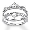 Thumbnail Image 1 of Previously Owned Diamond Insert Ring 1/4 ct tw Round-cut 14K White Gold Size 5