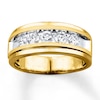 Thumbnail Image 1 of Previously Owned Men's Diamond Ring 1 ct tw Round-cut 10K Yellow Gold - Size 14