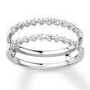 Thumbnail Image 1 of Previously Owned Diamond Enhancer Ring 1/2 ct tw Round-cut 14K White Gold - Size 5