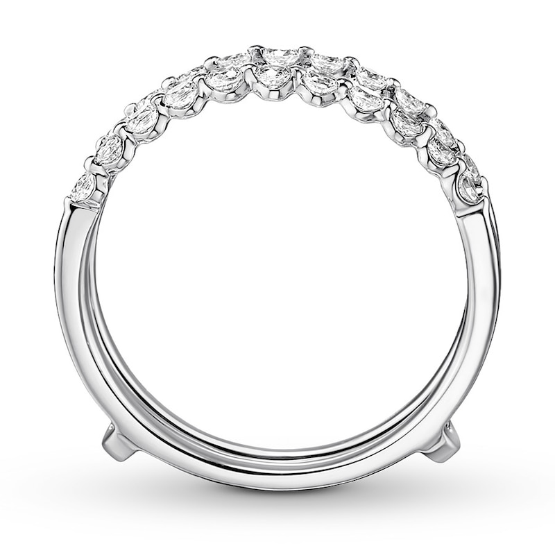 Main Image 2 of Previously Owned Diamond Enhancer Ring 1/2 ct tw Round-cut 14K White Gold - Size 5