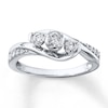 Thumbnail Image 1 of Previously Owned 3-Stone Diamond Ring 1/3 ct tw Round-cut 10K White Gold Size 5