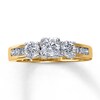 Thumbnail Image 1 of Previously Owned Three-Stone Diamond Engagement Ring 1 ct tw Round-cut 14K Yellow Gold - Size 10.25