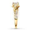 Thumbnail Image 3 of Previously Owned Diamond Engagement Ring 5/8 ct tw Princess & Round-cut 10K Yellow Gold - Size 5