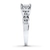 Thumbnail Image 3 of Previously Owned Diamond 3-Stone Ring 1 ct tw Princess & Round-cut 14K White Gold Size 4.5