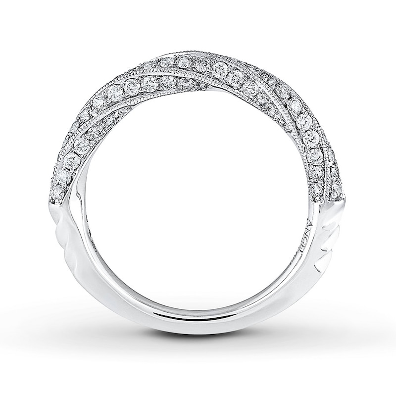 Main Image 2 of Previously Owned Angel Sanchez 1/2 ct tw Round-cut Diamonds 14K Gold Wedding Band - Size 7.5