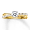 Thumbnail Image 1 of Previously Owned Angel Sanchez Ring 1 ct tw Round-cut Diamonds 14K Two-Tone Gold - Size 8.25