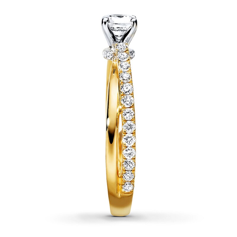 Main Image 2 of Previously Owned Angel Sanchez Ring 1 ct tw Round-cut Diamonds 14K Two-Tone Gold - Size 8.25