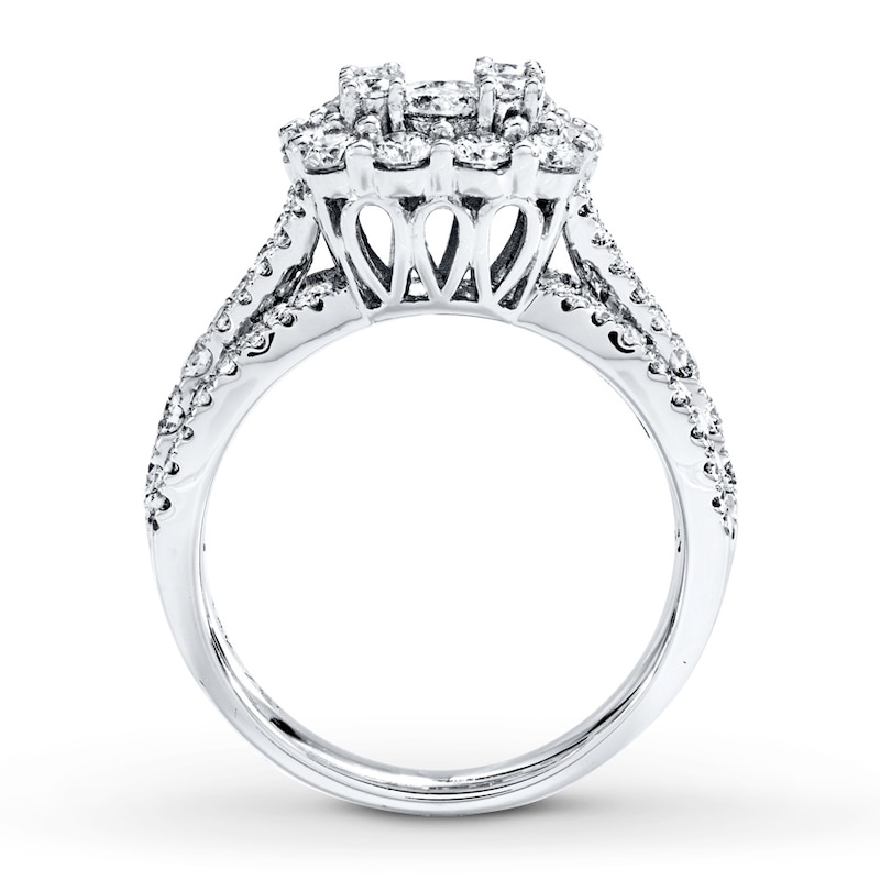 Main Image 2 of Previously Owned Engagement Ring 2 ct tw Round-cut Diamonds 14K White Gold Size 4.5