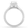 Thumbnail Image 1 of Previously Owned Diamond Engagement Ring 7/8 ct tw Pear & Round-cut 14K White Gold - Size 3.5
