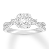 Thumbnail Image 1 of Previously Owned Diamond Engagement Ring 7/8 ct tw Round-cut 14K White Gold - Size 5.5