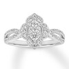 Thumbnail Image 1 of Previously Owned Diamond Engagement Ring 1/2 ct tw Round-cut 14K White Gold - Size 9