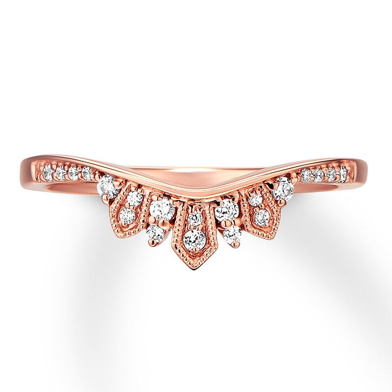 Main Image 4 of Previously Owned Diamond Enhancer Ring 1/8 ct tw Round-cut 14K Rose Gold Size 10