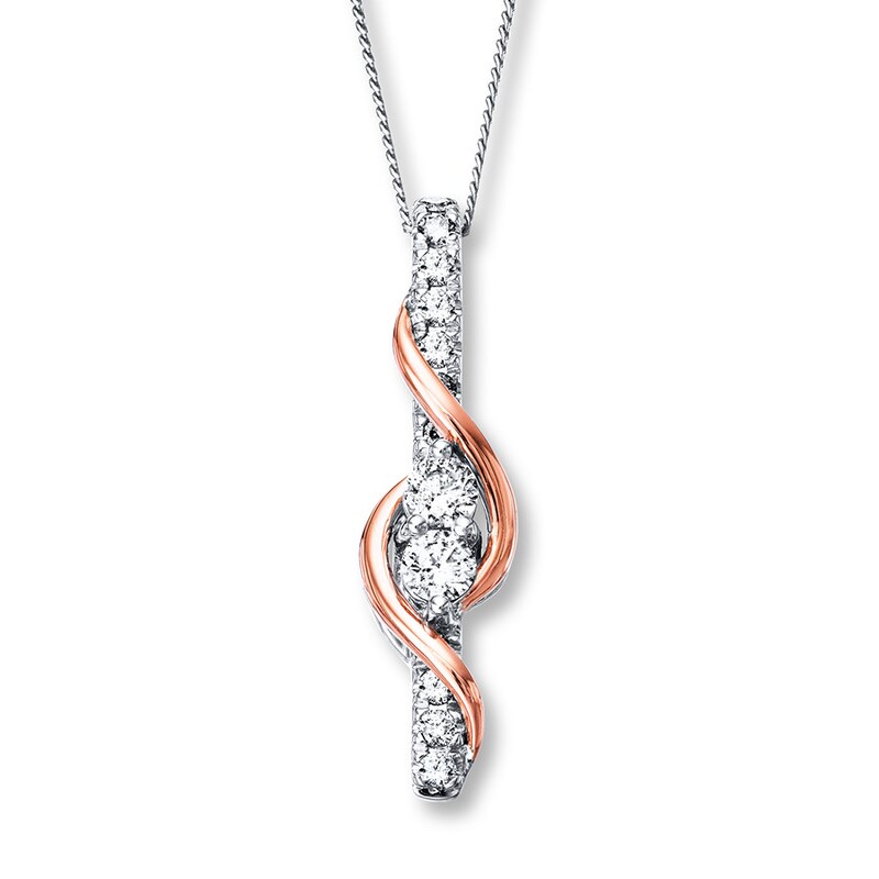 Main Image 1 of Previously Owned Ever Us Necklace 1/2 ct tw Diamonds 14K Two-Tone Gold