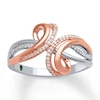 Thumbnail Image 1 of Previously Owned Diamond Ring 1/8 ct tw Sterling Silver & 10K Rose Gold